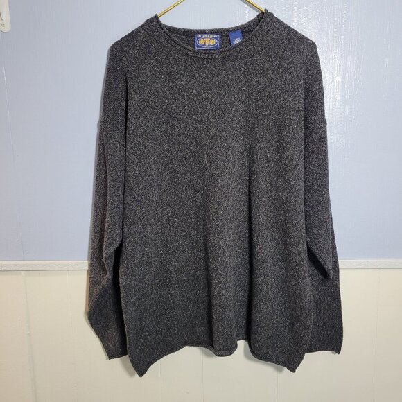 OTB One Touch Brand Men's Extra Large Heathered Dark Gray Crewneck Sweater - Picture 1 of 8